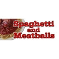 thumbnail image 1 of 36" SPAGHETTI AND MEATBALLS DECAL sticker italian cucina food pasta meatballs, 1 of 1