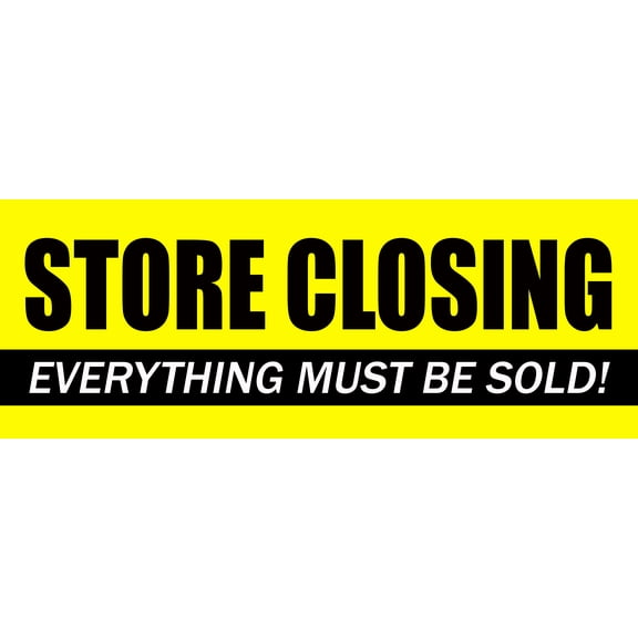 36" STORE CLOSING DECAL sticker clearance  close
