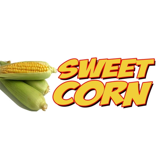 36" SWEET CORN DECAL sticker farmers market stand  cob