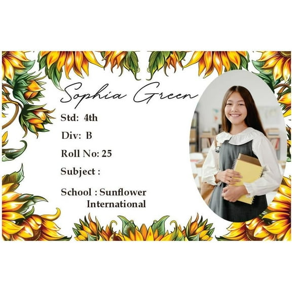 36 School Stickers Personalized Name Labels for Water Bottles, Notebooks & More With Customize Photo Vnyl Paper Decorate School Books