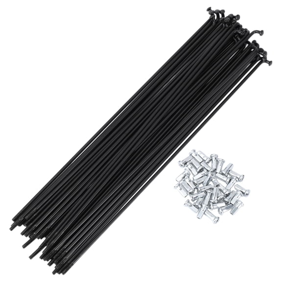 Unique Bargains 36 Set 12G Bicycle Spoke 12G Bike Wheel Spokes 45 Steel Black-233mm