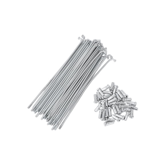 36 Set 13G Bicycle Spokes 130mm Bike Wheel Spokes 45 Steel Galvanized Silver Tone