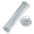 thumbnail image 1 of Unique Bargains 36 Set 13G Bicycle Spokes 13G Bike Wheel Spoke Galvanized Carbon Steel Silver Tone-185mm, 1 of 7