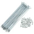 thumbnail image 1 of Unique Bargains 36 Set 14G Bicycle Spokes Bike Wheel Spokes Galvanized Carbon Steel Silver Tone-138mm, 1 of 7