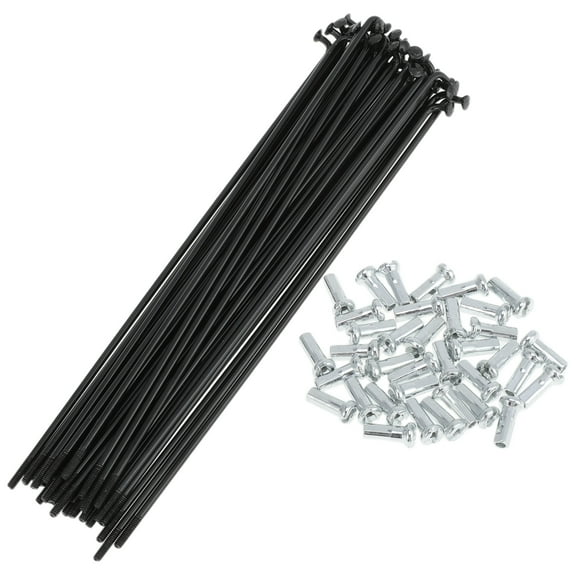 36 Set 14G Bicycle Spokes 154mm Bike Wheel Spokes Carbon Steel Black