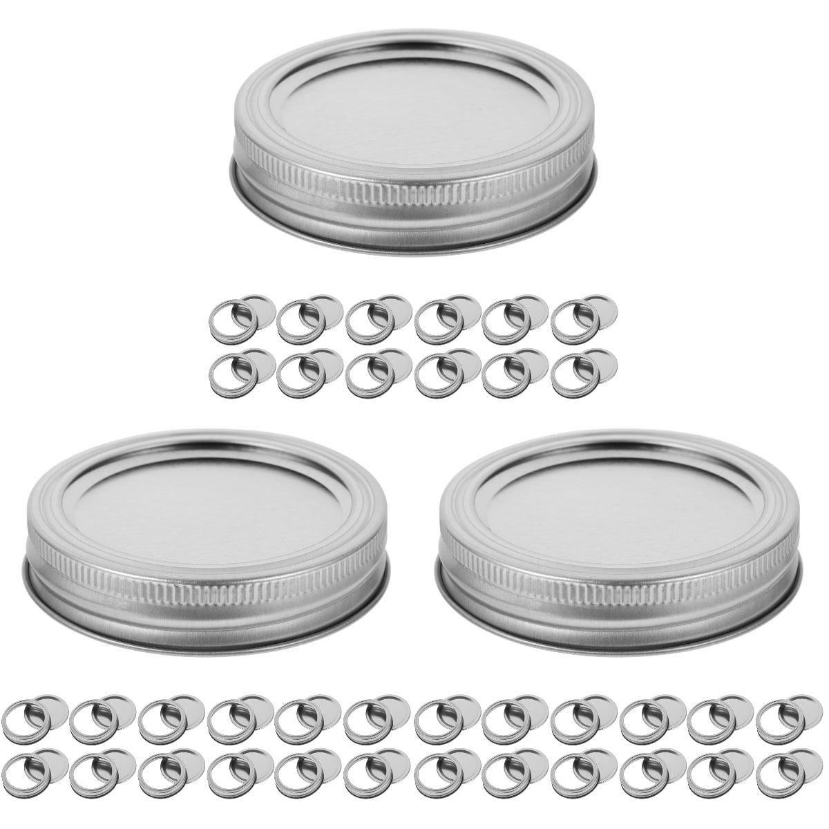 36 Sets of Jar Airtight Covers with Rings Canning Lids Wide Mouth Metal ...