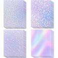 36 Sheets Holographic Sticker Paper, Clear Self-Adhesive Laminating ...