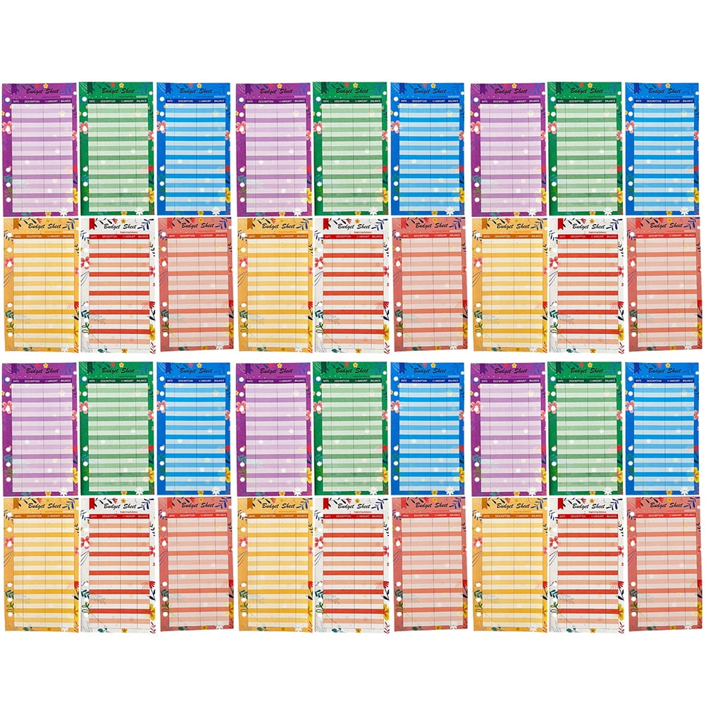 36 Sheets of Convenient Budget Sheets Portable Budget Planners Daily Budget Papers Plan Supply