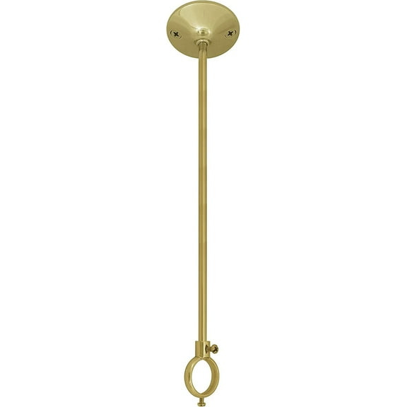 36" Shower Curtain Rod Ceiling Support (Polished Brass)