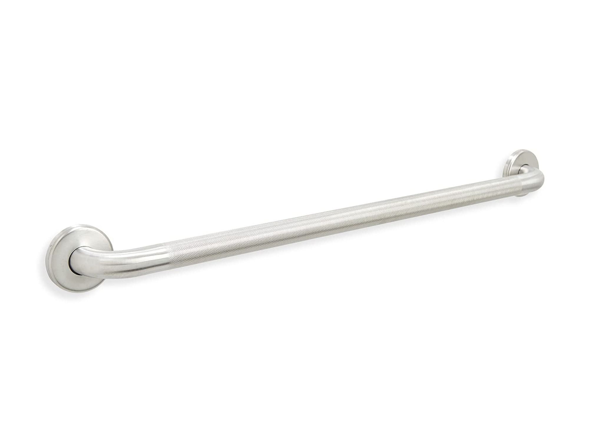 36” Shower Handle Knurled Grip | 304 Stainless Steel Bathroom Grab Bars ...