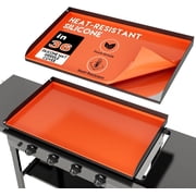 36" Silicone Griddle Mat Fit for Blackstone Griddle, Upgrade Full edge BBQ Griddle Cover for Weber Grill Mat, Protect Griddle from Rodents, Insects, Debris and Rust（orange）