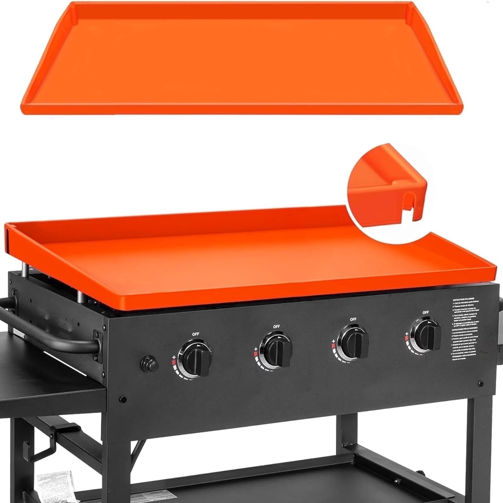 36" Silicone Griddle Mat, Upgrade Full-Edge Top Covers for Blackstone, Seasoning Cooking Protective Cover, Reusable and Durable