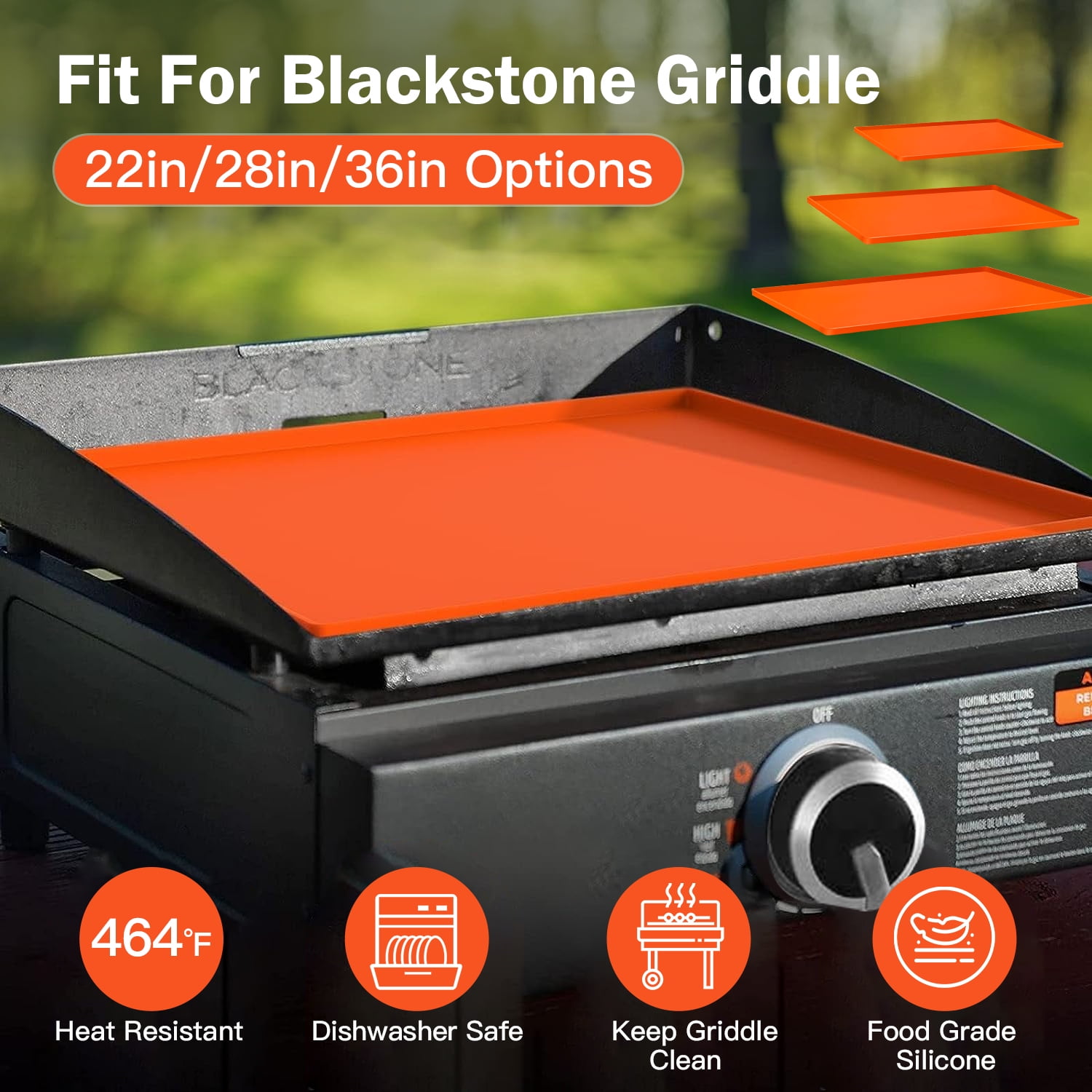 Heavy Duty Griddle Protector 36-Inch Silicone Griddle Mat For ...