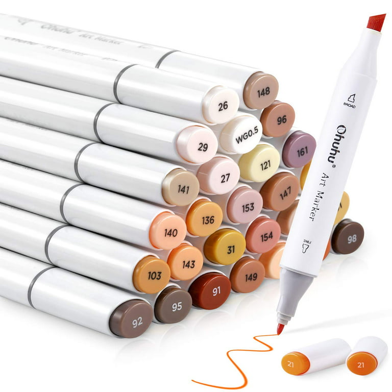 Copic Sketch Markers Earth Tones Skin Tones Adult Coloring Curated Sets