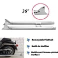 thumbnail image 1 of 36" Slip on Fishtail Mufflers Exhaust Pipes for Harley Fat Boy FLSTF Heritage Softail Classic FLSTC Deluxe FLSTN 2007-2017, 1 of 6