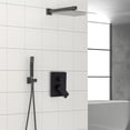 thumbnail image 1 of Black Shower Mixing Valve Wall Mount 2 Function Shower Faucet Valve Kit Embedded Bathroom 2 Way Outlet Rough In Pressure Balance Valve, 1 of 8