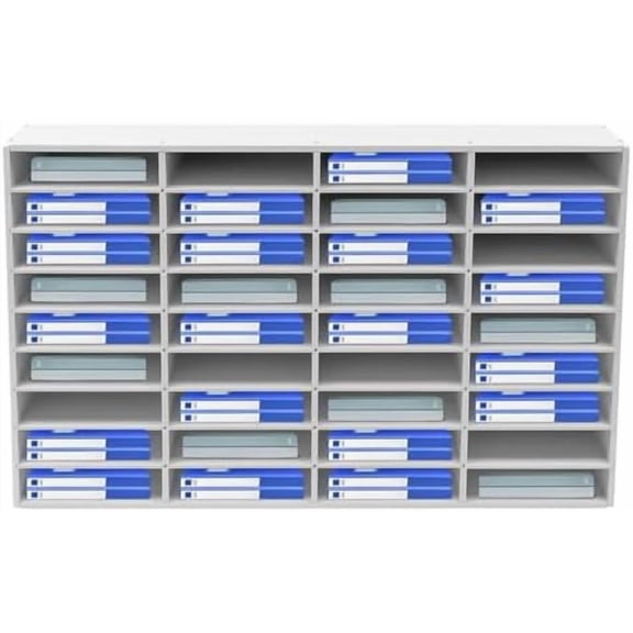 36-Slot Classroom Mailbox, Student & Teacher Mailboxes for Classroom, PVC Organizer with Removable Partitions, 176 lbs Capacity, 39.4 x 11.8 in for Office (White)$$Office