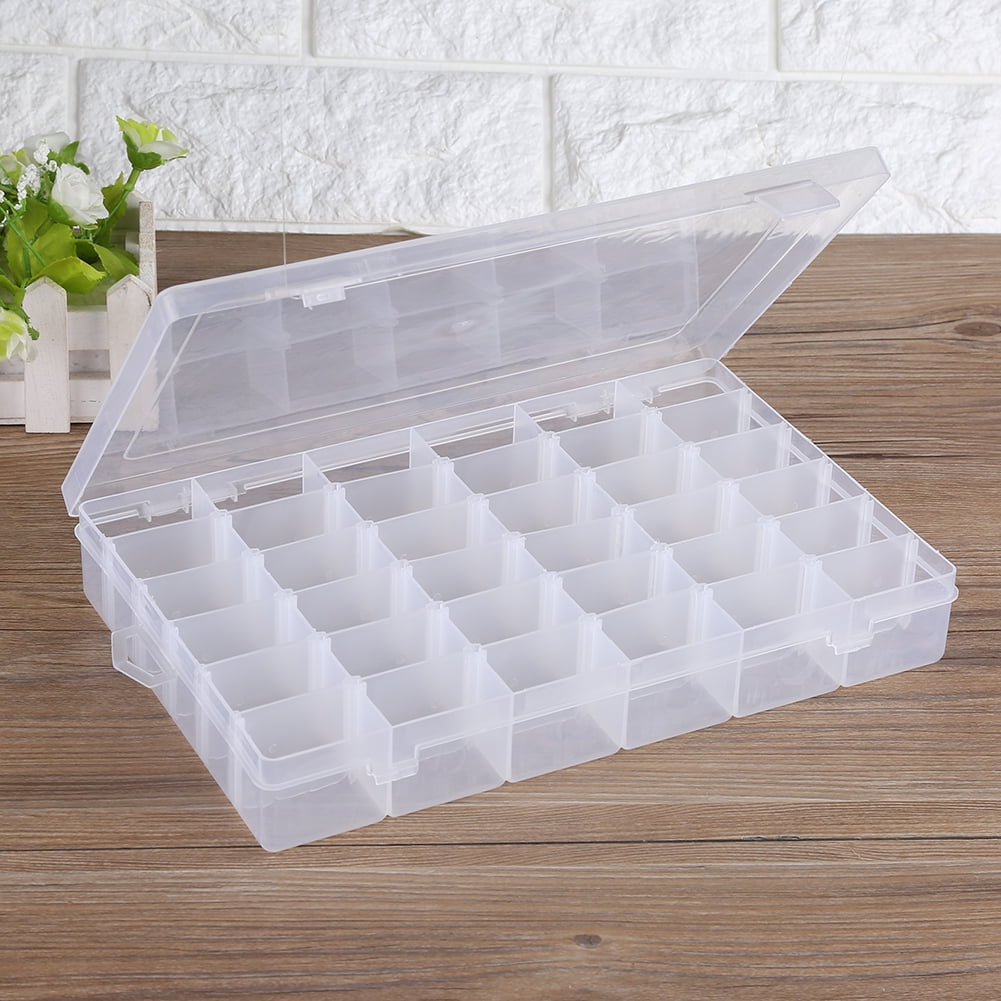 36 Slots Adjustable Storage Box Case Container Home Organizer for Earrings,  Storage Container, Storage Organizer