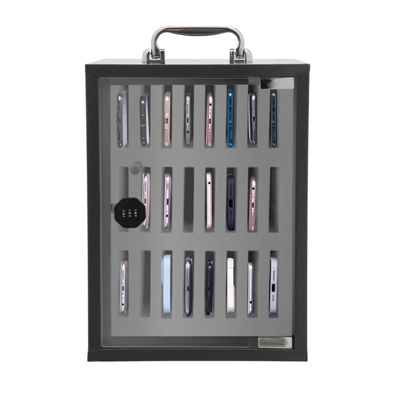 36 Slots Cell Phones Storage Cabinet,Storage Cabinet for Cell Phones with Portable Handle,Combination Lock for Office,School Classroom and Gym. (24 Slots)