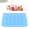 thumbnail image 1 of 36 Slots Plastic Case Rubber Band Earrings Storage Box for Home Organizer(Blue), 1 of 8