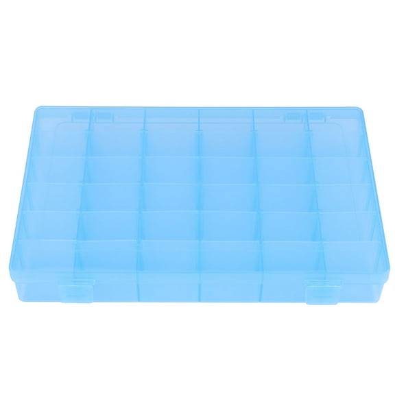 36 Slots Plastic Case Rubber Band Earrings Storage Box for Home Organizer(Blue)