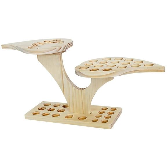36 Slots Wood Essential Oils Stand Diffuser Holder Carousel for 5/10/15ml