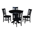 thumbnail image 1 of 36" Solid Wood Round Top Dining Table with 4 Dining Chairs, 1 of 4