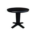 thumbnail image 1 of 36" Solid Wood Round Top Pedestal Dining Table with 12" Leaf - 30.1"H, 1 of 7