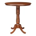 thumbnail image 1 of 36" Solid Wood Round Top Pedestal Table - 40.9"H - Pecan, 1 of 6