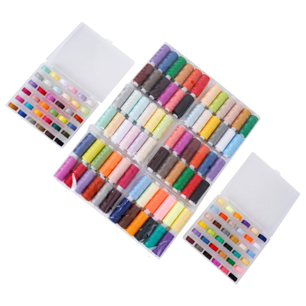 72Pcs Polyester Sewing Thread Sewing Machine Bobbin Thread Set for Hand Stitching Sewing Machine Needlework Craft