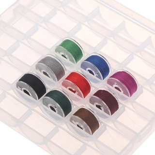 YEQIN Set of 2 Plastic Bobbin Storage Boxes - Sewing Craft Plastic Case  Storage Box