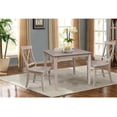 thumbnail image 1 of 36" Square Dining Table with 2 X-Back Side Chairs - Washed Gray Taupe - 3 Piece Set, 1 of 6