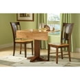 thumbnail image 1 of 36" Square Dual Drop Leaf Table with 2 San Remo Chairs in Cinnamon/Espresso - 3 Piece Set, 1 of 5
