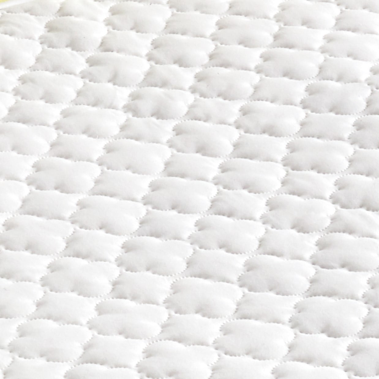 White 36" Square Quilted Waterproof Microfiber Bed Pad