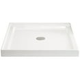 thumbnail image 1 of 36'' Square Shower Base White ABS, high-gloss,Centered Drain 3 Splash Guard, 1 of 7