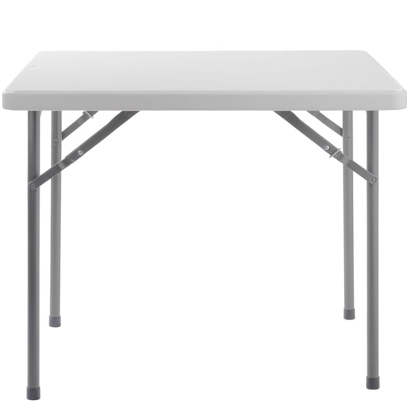 36" Square Top Heavy Duty Plastic Folding Table, Speckled Grey, BT Series, Foldable Utility Table for Indoor/Outdoor Use