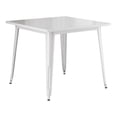 thumbnail image 1 of 36'' Square White Metal Restaurant Patio Dining Table For Indoor or Outdoor Use, 1 of 6
