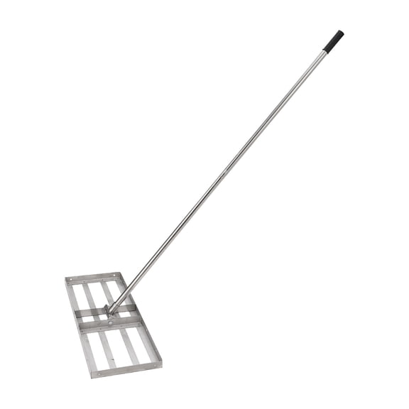36" Stainless Steel Lawn Leveling Rake, Adjustable Long Handle, Heavy-Duty Yard Leveling Tool, Easy Assembly, for Compost, Sand, Peat, Moss & Soil