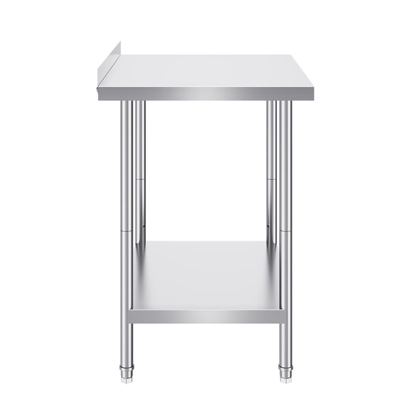 36" Stainless Steel Work Table, Heavy Duty Commercial Kitchen Prep Table with Adjustable Height for Restaurant, Hotel, Home Use