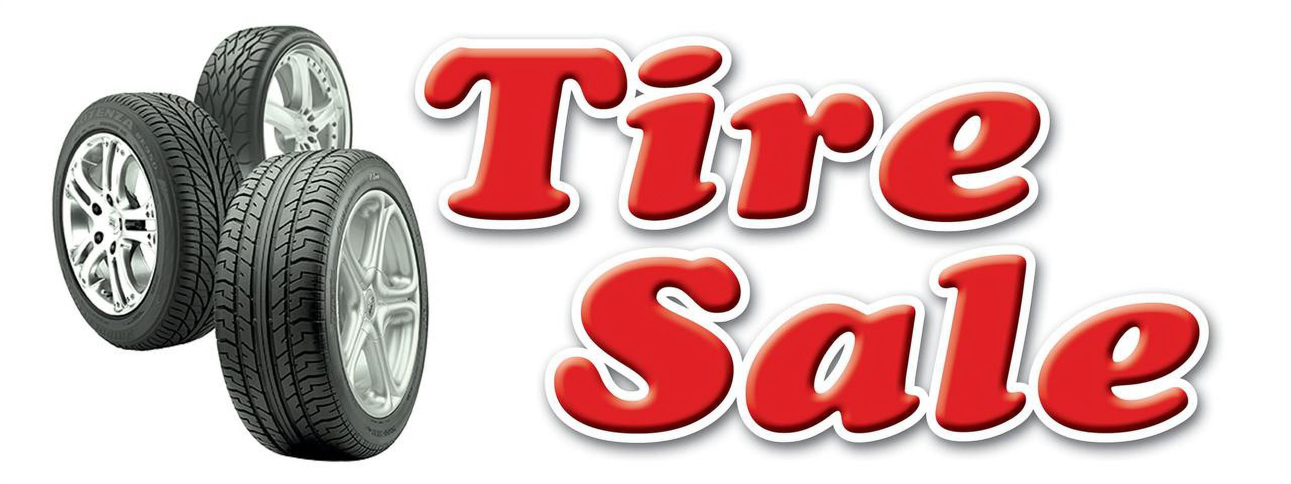 36" TIRE SALE DECAL sticker shop used tires