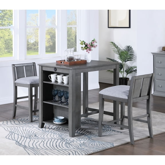 36" Table with 2 Chairs - Comfortable Seat Dimensions - Small Home Breakfast - Relaxed Seating