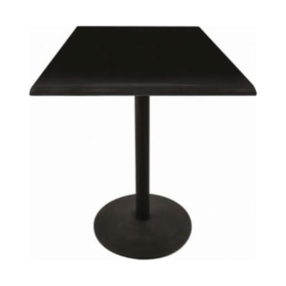36" Tall OD214 Indoor/Outdoor All-Season Table with 30" x 30" Square Black Steel Top