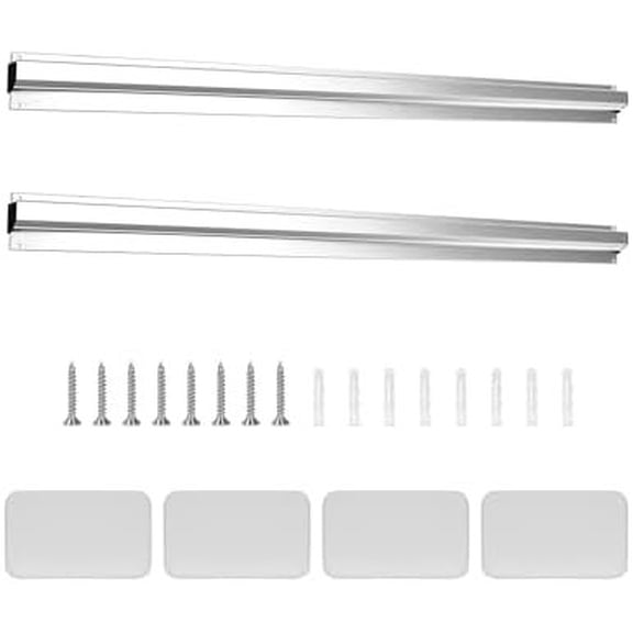 36" Ticket Holder for Restaurant, 2 Pack Aluminium Slide Check Rack Rail Rack Receipt Ticket Bill Clip for Restaurant Cafes Office Hotel
