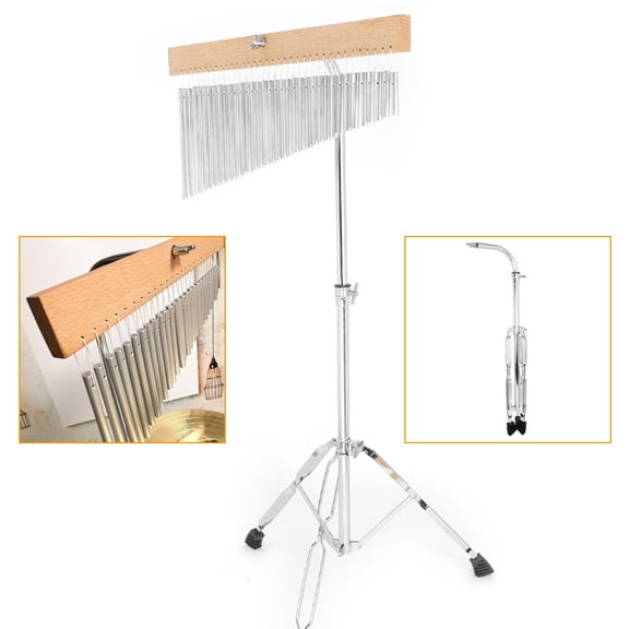 36-Tone Single-Row Wind Chime with Adjustable Tripod Stand Bar Chimes Percussion Instrument