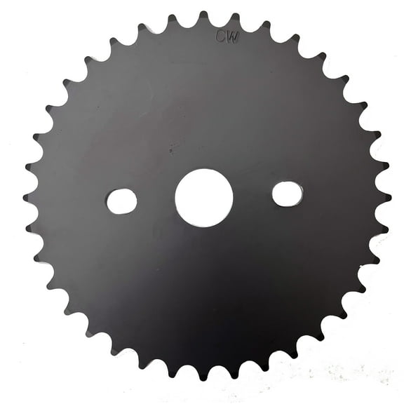 36 Tooth Bicycle Steel Sprocket Black no offset for 410 or 1/2" x 1/8" chain