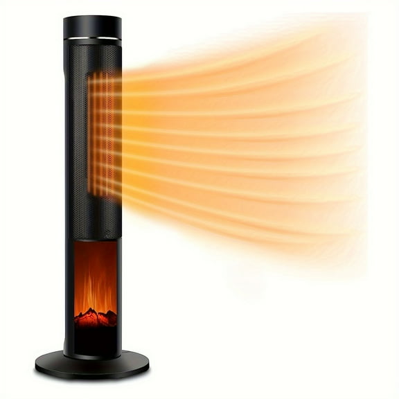 36" Tower Space Heater 1500W - Oscillating Ceramic Heater for Large Room/Indoor, Remote Control, 3 Modes, Thermostat, 24H Timer, Overheat & Tip-Over Protection for Home Bedroom