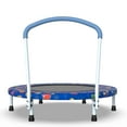 thumbnail image 1 of 36" Trampoline for Kids,3 Foot Indoor Outdoor Trampoline with Foam Handle,No-Gap Safe Design,Kid Trampoline with Safety Enclosure Net for Boys Girls, Ages 1-8,Blue Multi, 1 of 8