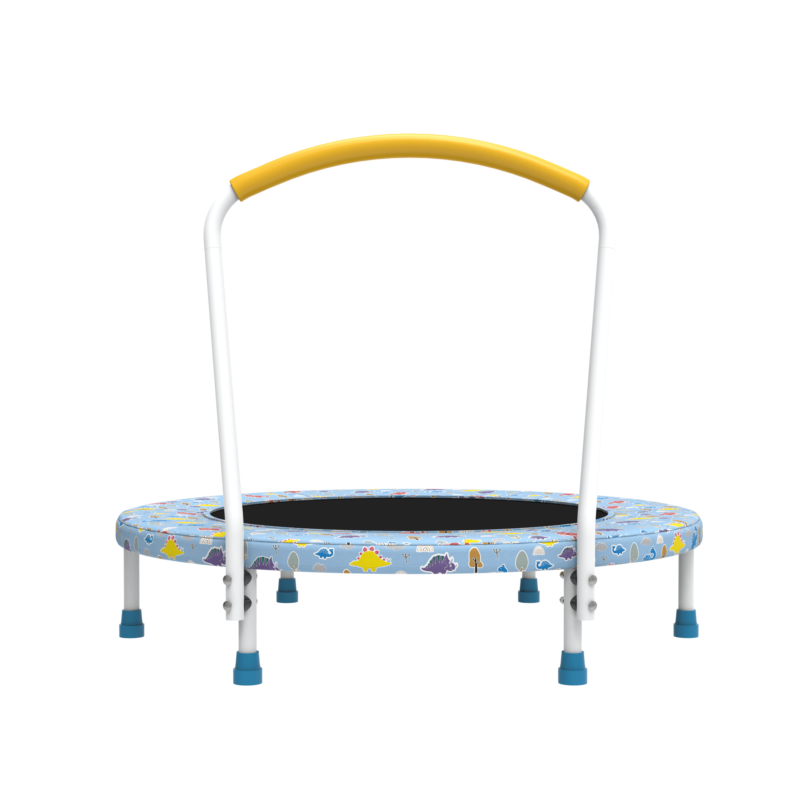 36" Trampoline for Kids,3 Foot Indoor Outdoor Trampoline with Foam Handle,No-Gap Safe Design,Kid Trampoline with Safety Enclosure Net for Boys Girls, Ages 1-8,Blue