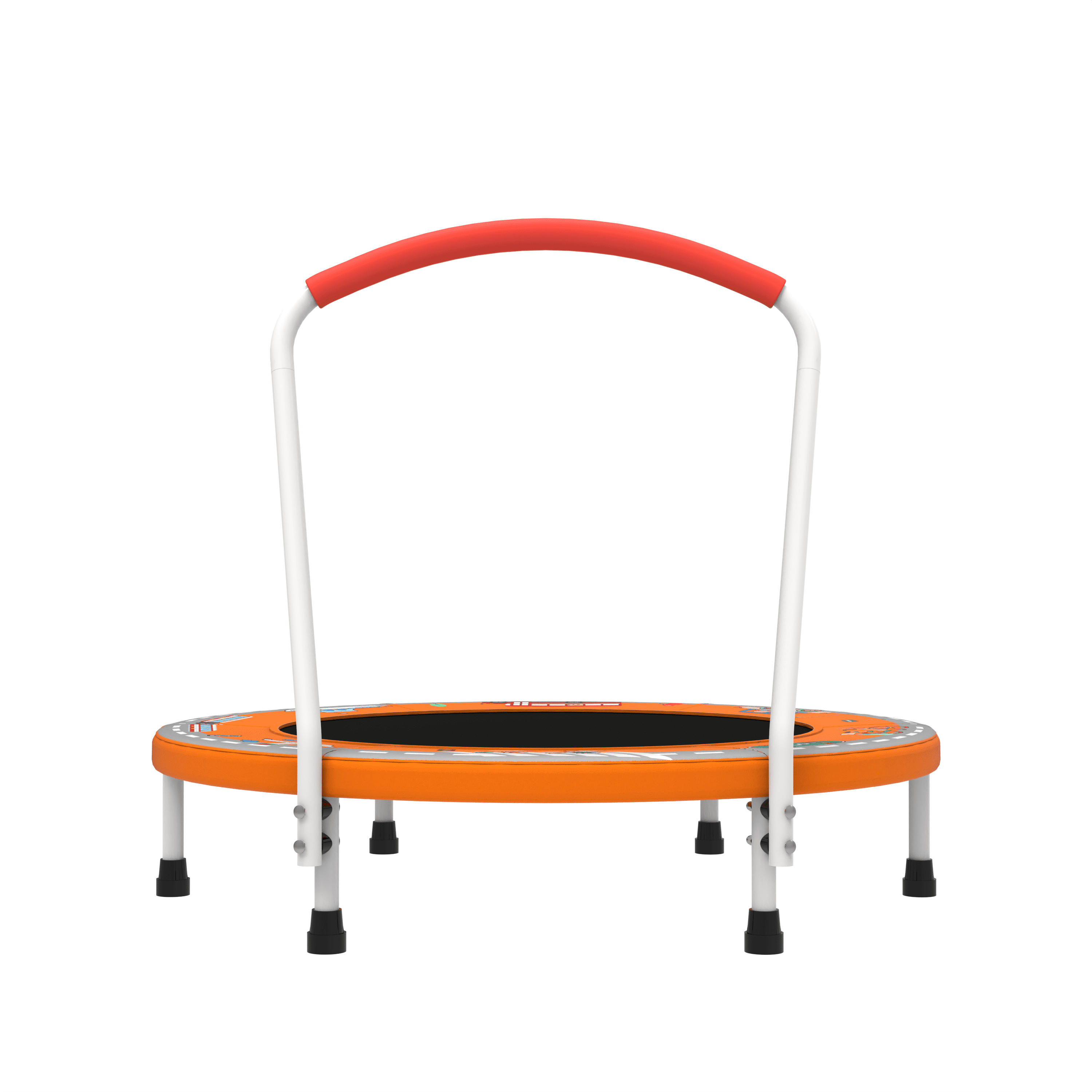 36" Trampoline for Kids,3 Foot Indoor Outdoor Trampoline with Foam Handle,No-Gap Safe Design,Kid Trampoline with Safety Enclosure Net for Boys Girls, Ages 1-8,Orange