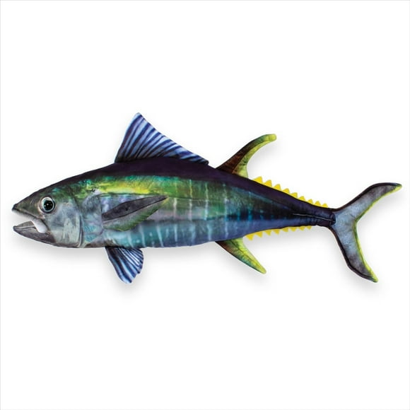 36" Tuna Stuffed Animal - Realistic Fish Stuffed Animals Plush, Creepy Plushie Sea Creatures, Yellowfin Tuna Fishing, Marine Animal Toys for Kids